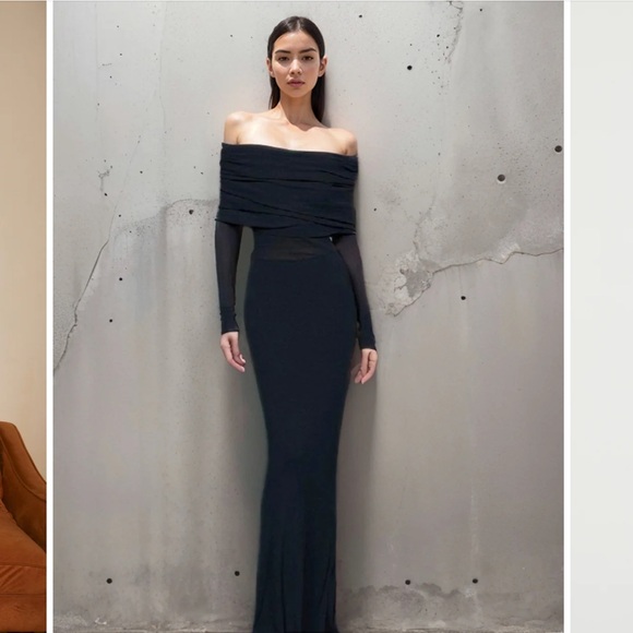 NWT commense mesh off the shoulder elegant dress - Picture 3 of 3